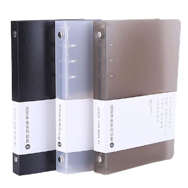 Filing Supplies 3 Pack A6 Size 6-Ring PVC Binder Cover Refillable Notebook Loose Leaf Personal Organizer Planner Protector for A6 Filler Pap