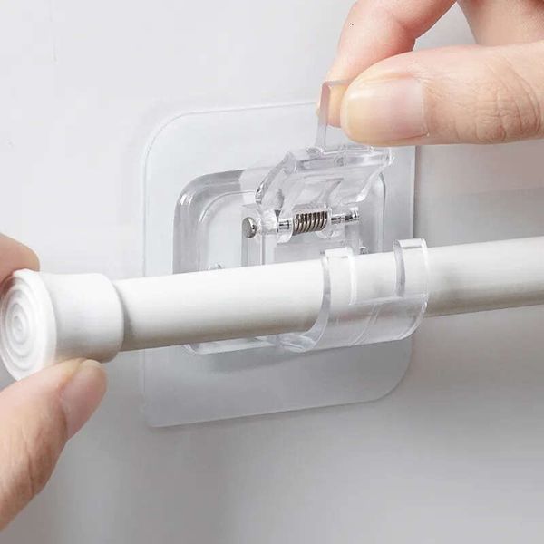 3.5kg Bearing Powerful Curtain Clip Rod Hanging Shower Bathroom Hook Without Drilling zxf95