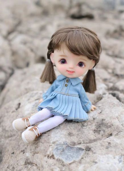 New STODOLL She Chuckled White Muscle Burning Muscle Spot Movable Joint Doll Gift 1-12 Scale 14cm 18cm Bjd Doll Full Set Gift