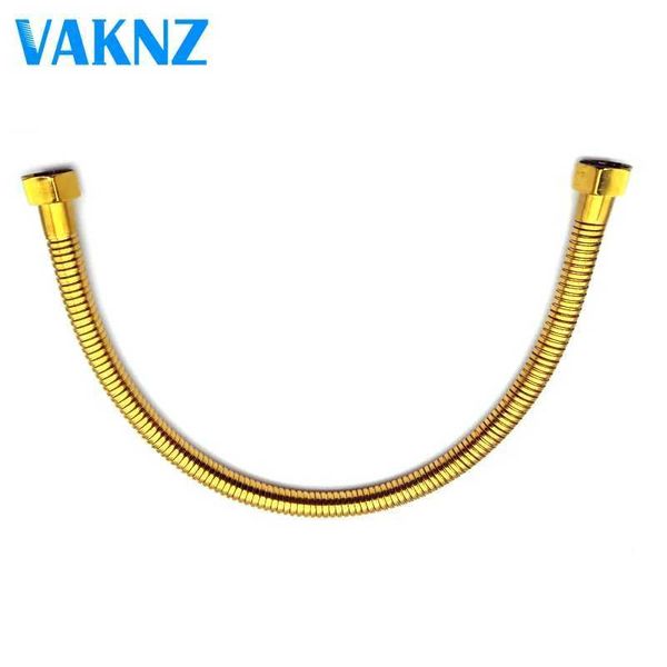 shower hoses stainless steel hoses Golden Plumbing Hose 1-2 Angle Valve Connector Stainless Steel Gold plumbing hose for 50cmCL240801