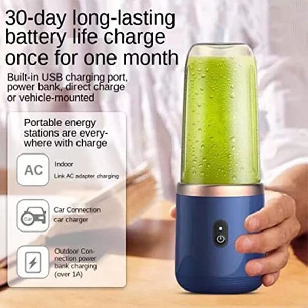400ml Juicer Blender Portable USB Rechargeable Mini Home Wireless fruit juicer machine Food Processor Maker Juice Extractor