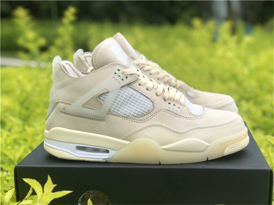 Shoes Outdoor Shoes&sandals Off Authentic 4 Sail 4s Wmns Sp Bred Muslin White Black Man Women Sports Sneakers Original