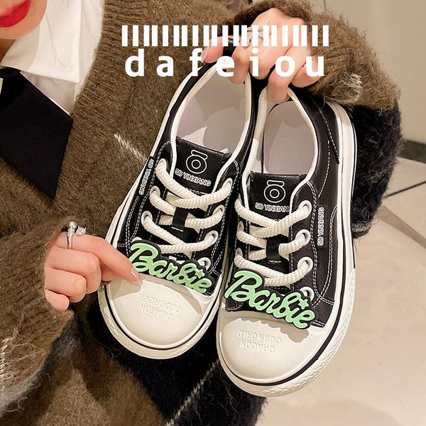 Dafeiou Fashion Chinese Style Trendy Little White 2024 New Spring Versatile Flat Bottom Casual Single Shoes for Women