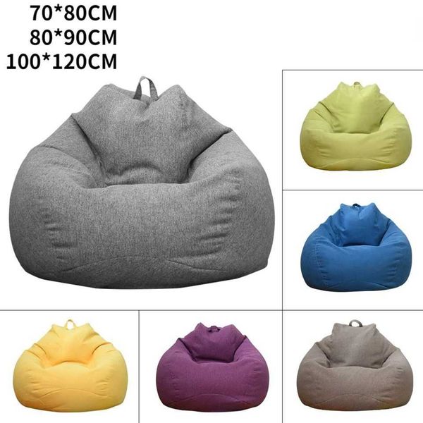 Cfortable Large Bean Bag Sofa Cover for Adts - Outdoor Lazy Seat Bag Couch Cover without Filler Tatami Chairs Cover CoverupT250111