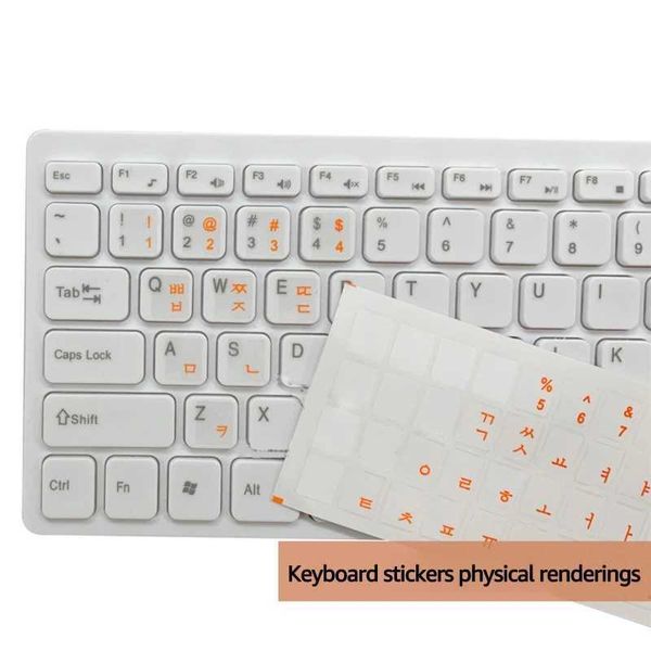 Keyboard Covers Korean keyboard sticker with English replacement sticker featuring clear desktop keyboard background letters z0114