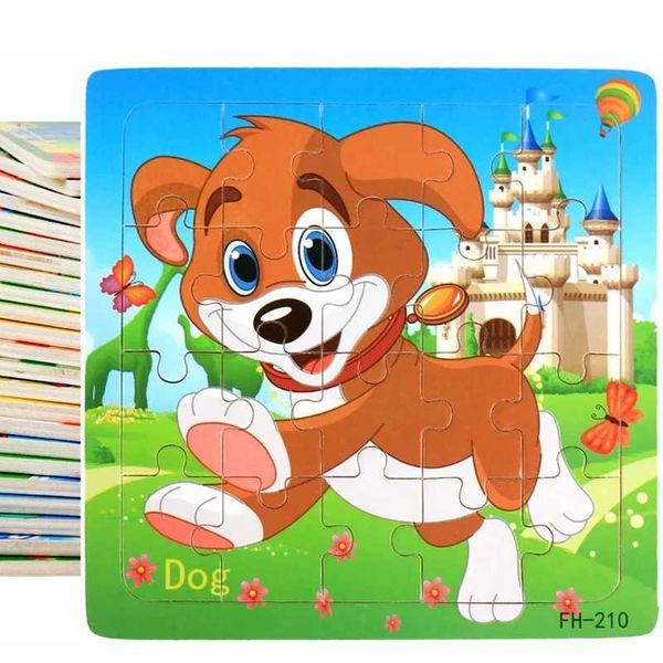 Baby Toys Animal Montessori Wooden Puzzles Hand Grab Board Game Cognition Learning Educational Toys for Kids Gifts LX241024