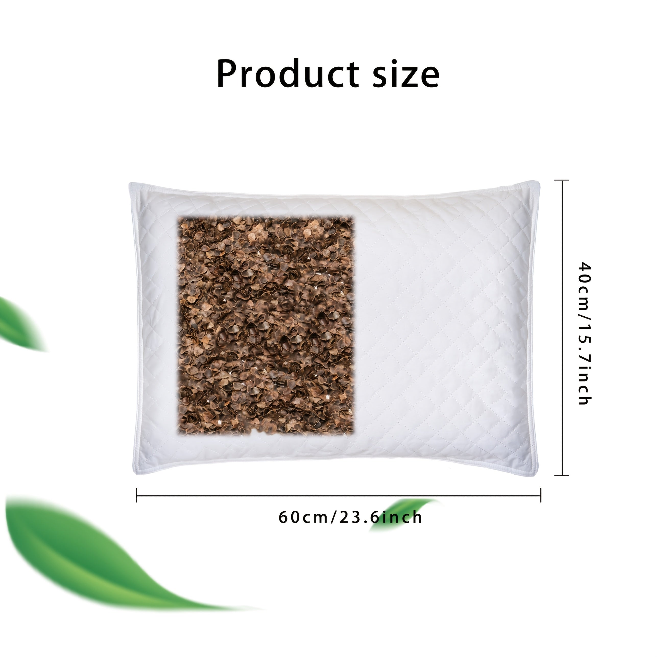 TEMU Buckwheat Pillow, Buckwheat Pillow For Sleeping, Adjustable Height, Breathable And , Pillow That Supports Back And Head, Double-layer Pillowcase