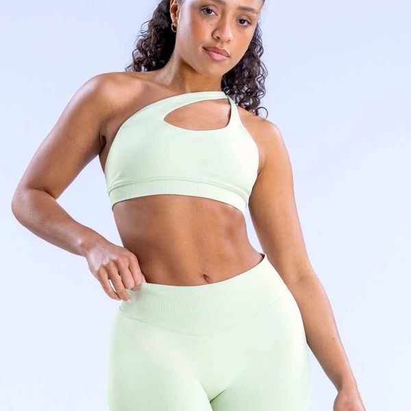 Ioga tira diagonal strap impacto esportivo ginástica backless top top womens alta suporte alça sem fitness roupas h2501111