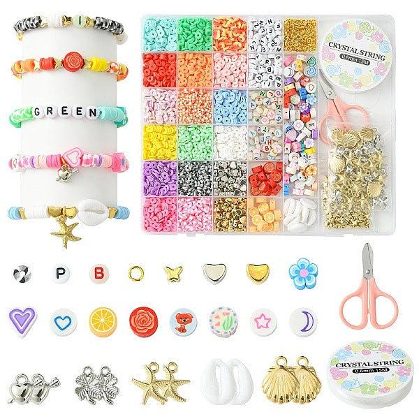 DIY Polymer Clay & Acrylic Beads Bracelets Making Kits