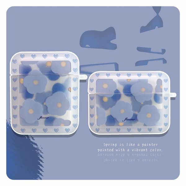 ddmygifts Purple flower suitable Pro1-2-3 Bluetooth wireless headphone case, simple and creative soft shell for women A