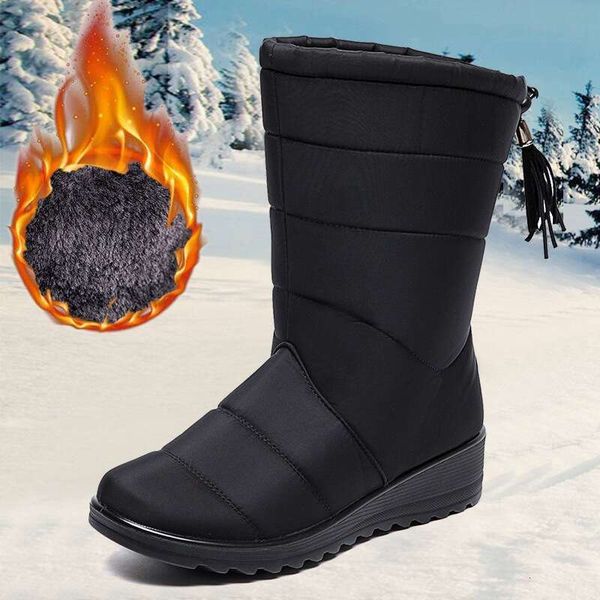 High Jane Tube Snow Waterproof Windproof Warm Plush Comfy Multi-color Couples Mens Women Boots Plus Size 43 44