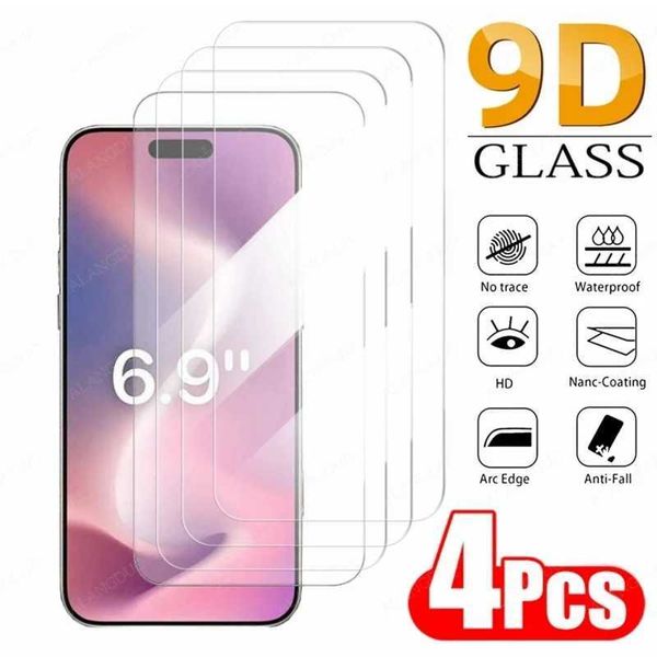 4-piece tempered glass cover Sn protector for iPhone 16 Pro Max 16Pro 16Plus suitable for iPhone 15Prax 16Prax Y241125
