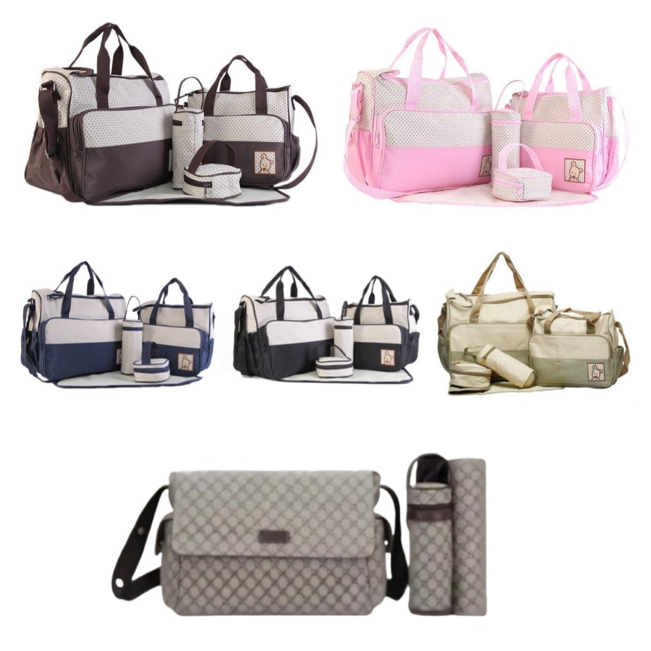 Designer diaper bag Waterproof baby bag Mom Bag 3 set Diaper bag Baby Zipper Brown plaid print a55c1