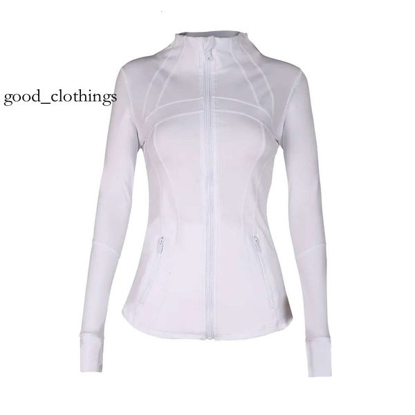Yoga Lululeamon Jacket Women Define Workout Sport Mens Lululeamon Casaco de fitness Jacket Sports Rápida de roupas ativas secas de zíper de