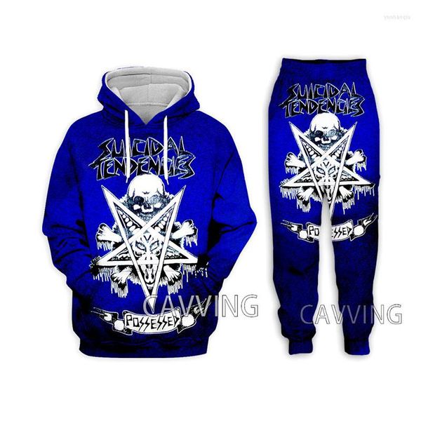 Men&#039;s Tracksuits Fashion Women-Men&#039;s 3D Print Suicidal Tendencies BAND Hoodies-Hooded Sweatshirts Pants Trouser Suit Clothes Two-P