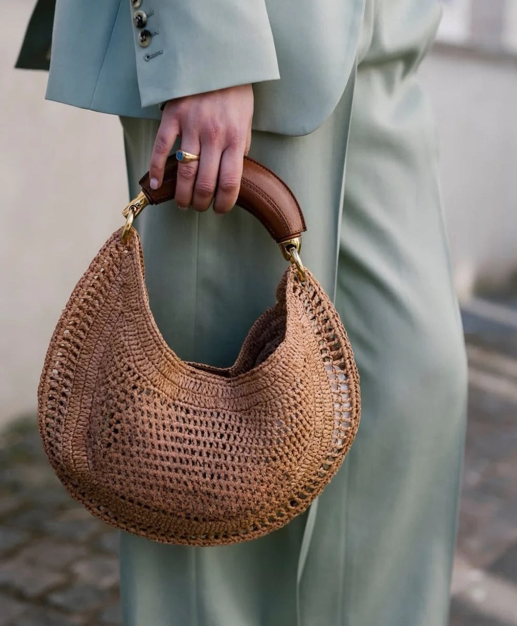 25S Summer Banana Hobo Bag Female Straw Beach Travel Hand Bags Stylish Totes Knitting Raffia Purse And Handbag Designer Fashion Wholesale Hobo Handb