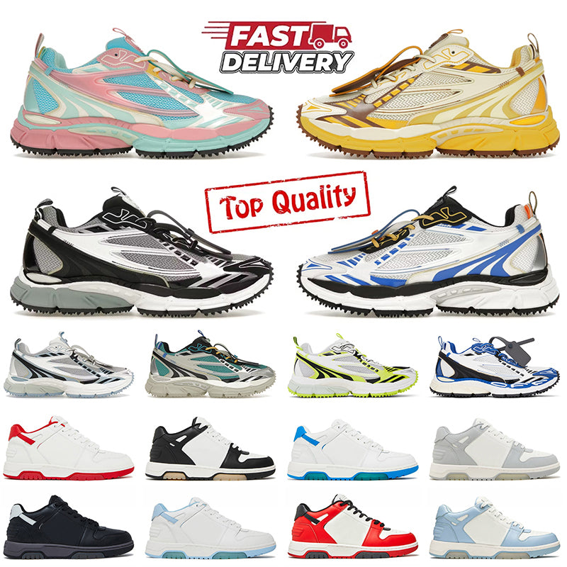 Top Quality Out Of Office Designer Casual Shoes White Brand Black Platform Sneakers Luxury Calf Leather Pink Grey Blue Green Red Women Mens dhgate S