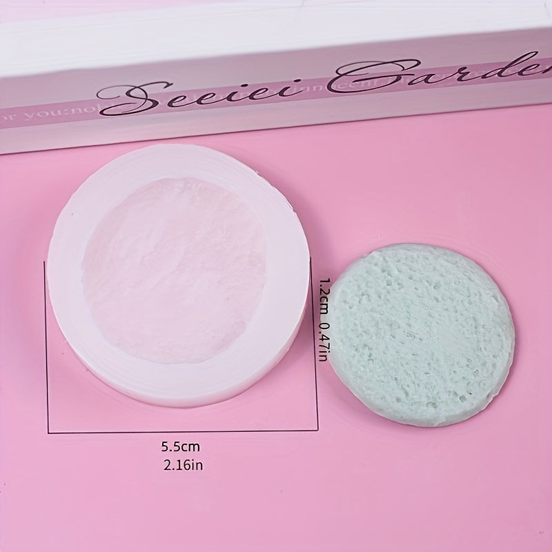 TEMU 1pc Silicone Cookie Mold For Aromatherapy Candles & Baking – Round Fantasy Theme With Textured Design, Diy Crafts And Decorative Projects