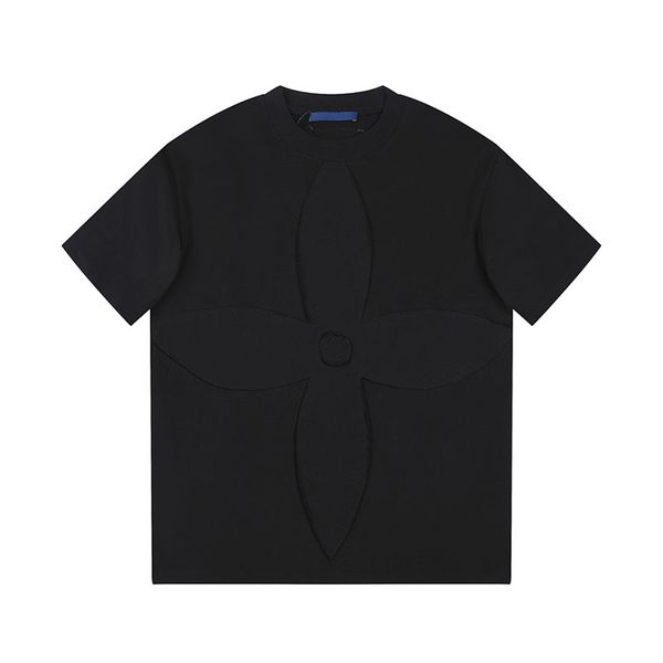 Designer T Shirt Mens Luxury Brand Women New Summer Fashion Embroider Black Boy White Shirt Short Crop Oversized Cotton Luxe Lady Clothing