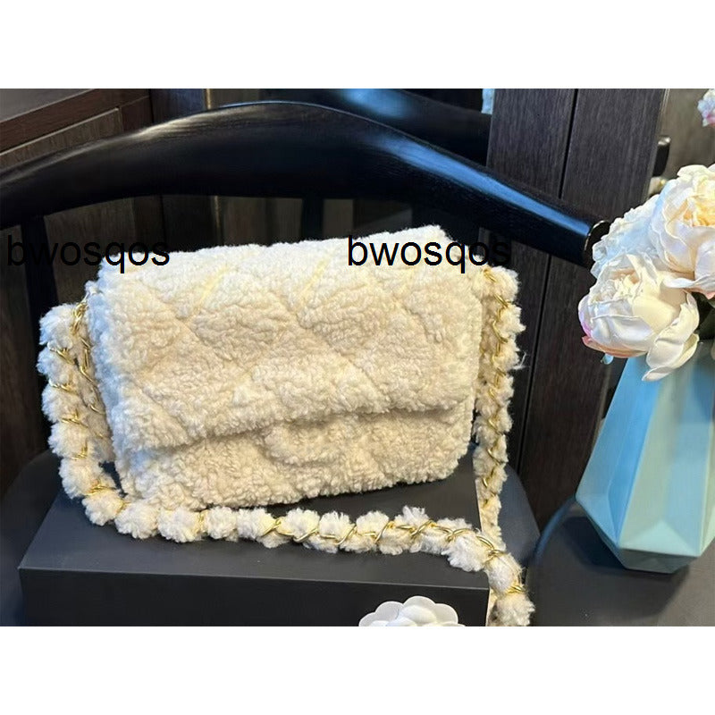 Designer Shoulder Bag Fashion Luxury Handbag Womens Slant Body Classic Woolen Velvet Luxury Bag