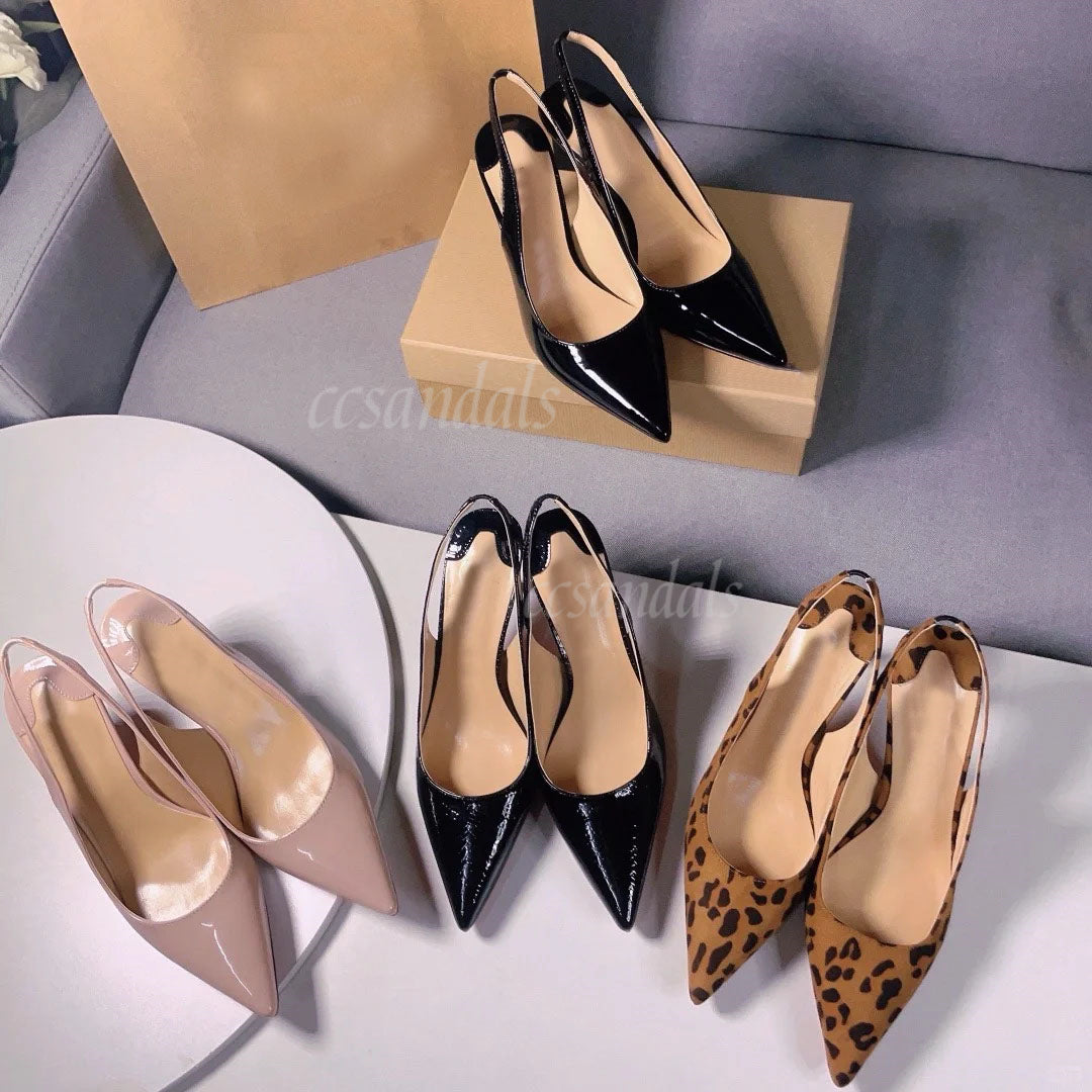 designer high heels classic pointed sandals Women classic red shining pattern bare black lacquer fashion party high heels 8cm 35-43