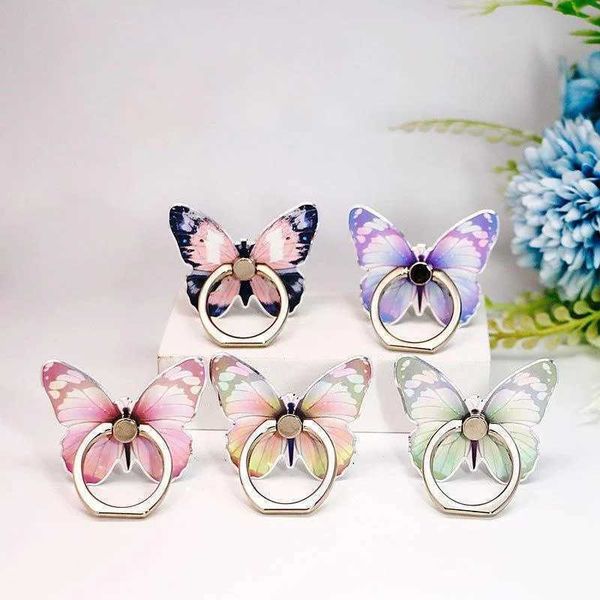 Cell Phone Mounts Holders 1pc Luxury Universal Beautiful Butterfly Mobile Phone Handle Holder Suitable Mobile Phone Ring Holder Mobile Phone