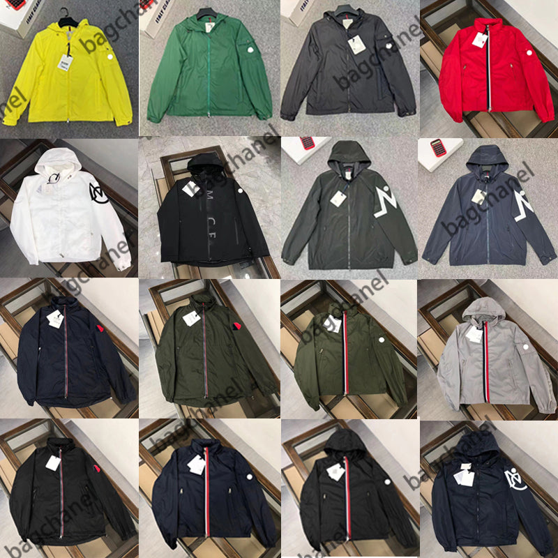 Mens Coat Designer Hoodie Jacket Thin with Chip High-end Tide Windbreaker Colourful Zipper Original jacket with Scanning