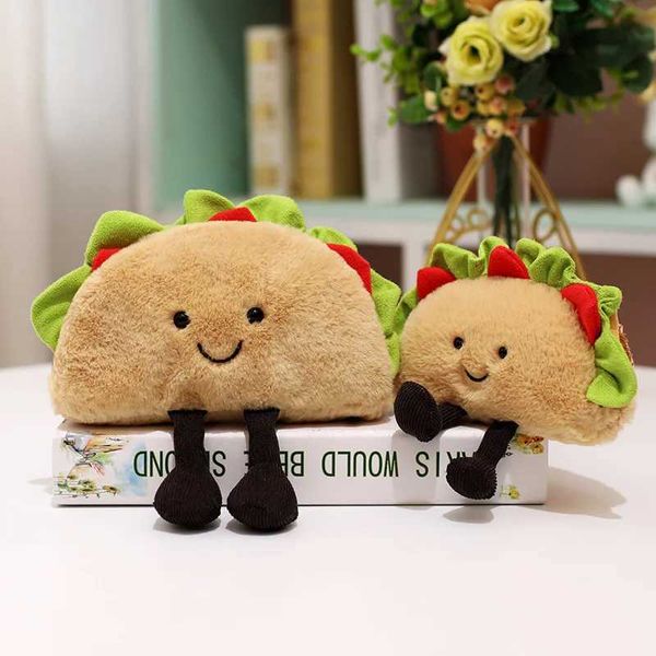 Simulation Mexico Taco Plush Toys Stuffed Bubble Tea Pillow Soft Fruit Drink Doll Sofa Cushion Birthday Gift Present X241028
