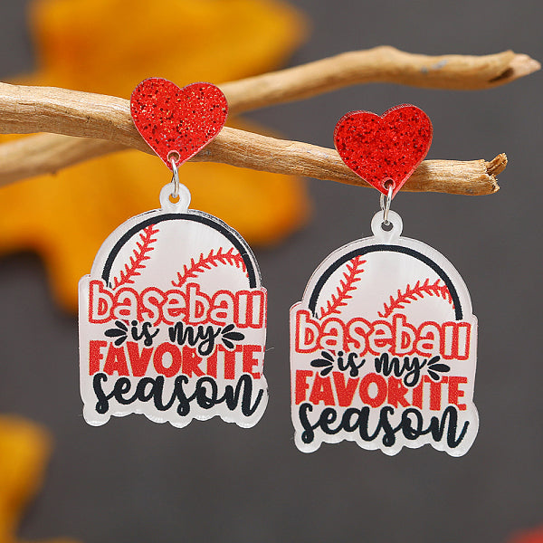 Boucles d'oreilles pendantes en acrylique avec imprimé léopard et cœur pour mère