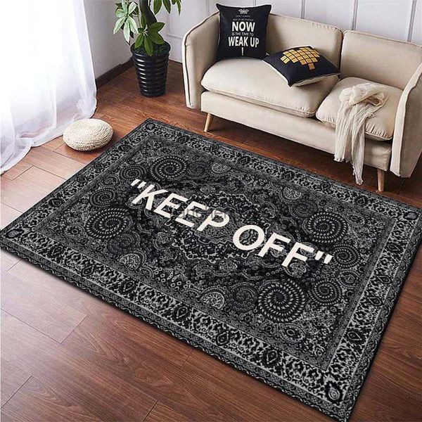 OFF printed KEEP floor mat hot sell mat Picnic mat living room rug bedroom table windowsill carpet Halloween Christmas gift L230619