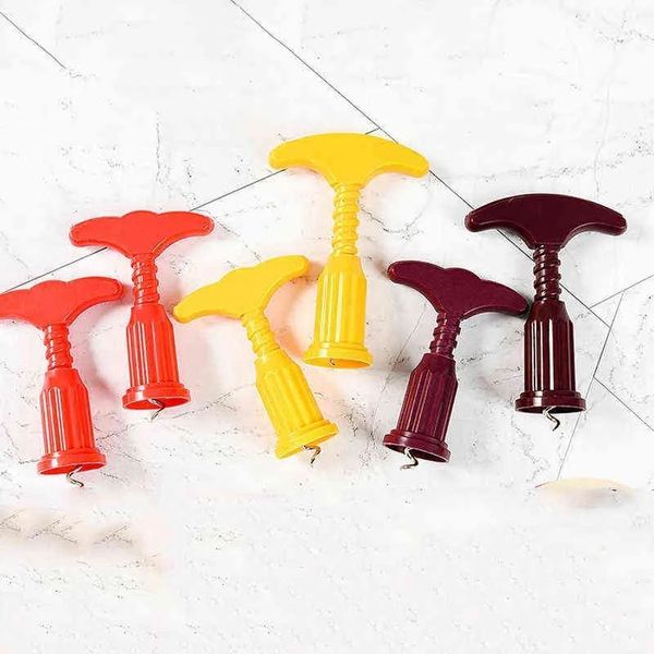 2 em 1 abridor de garrafa de cerveja plástico aço inoxidável garrafas de vinho tinto abridores vinhos Corkscrew Bar essencial Tool Kitchen A