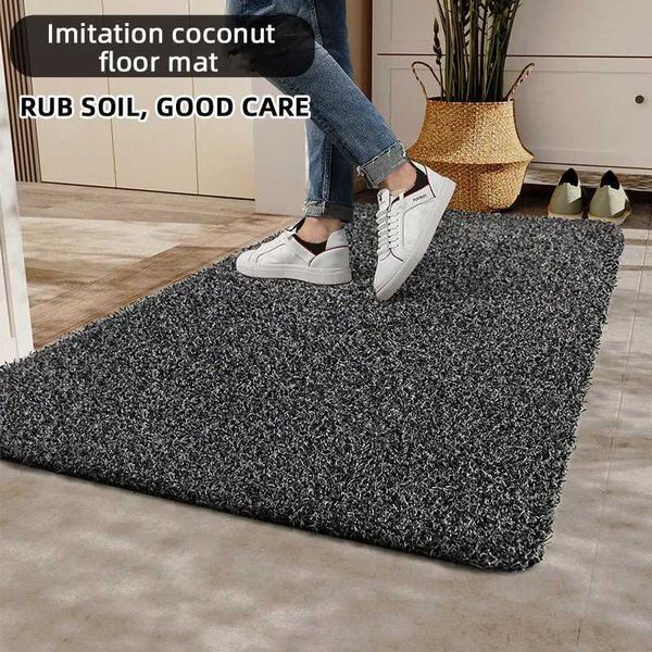Carpets Coconut silk floor mat mud scraping dust removal anti slip doormat household entrance adjustable for cutting S2410236