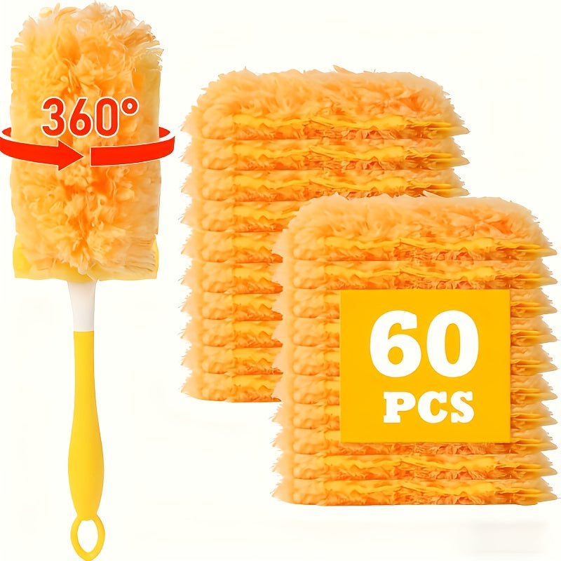 TEMU 30-60-count Electrostatic Dusting Brush Set - Reusable Electrostatic Cleaning Cloths For Cars, Homes, Offices, And Electronics - No Power