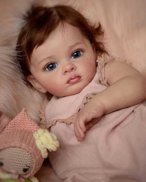 Dolls 60CM 24inch Lifelike Toddler Doll Finished toy Baby Dolls Tutti Handmade Dolls Toy Christmas Gift For GirlsL24731