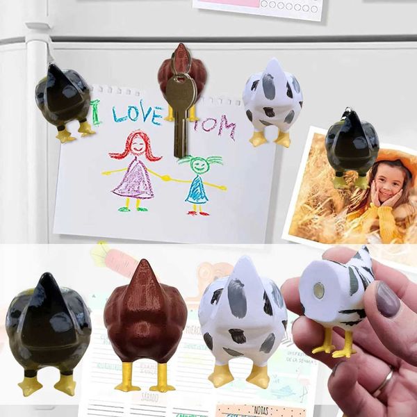 Funny Chicken Butt Magnet Refrigerator Sticker Funny Fridge Magnets Home Decorations Creative Art Design Home Hooks Y240816