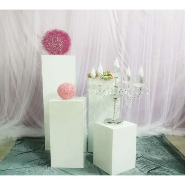 Party Decoration metal Square cyder Column stand pillar road lead wers vase cake crafts dessert display holder wedding grand event 0426