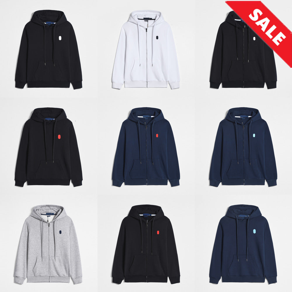 Ralf Loren Polo Shirt Designer Men Cotton Causal Long Sleeve Autumn Winter Jacket Coat Classic Pony Embroider Zipper Hoodie Outdoor Tracksuit Ralf L