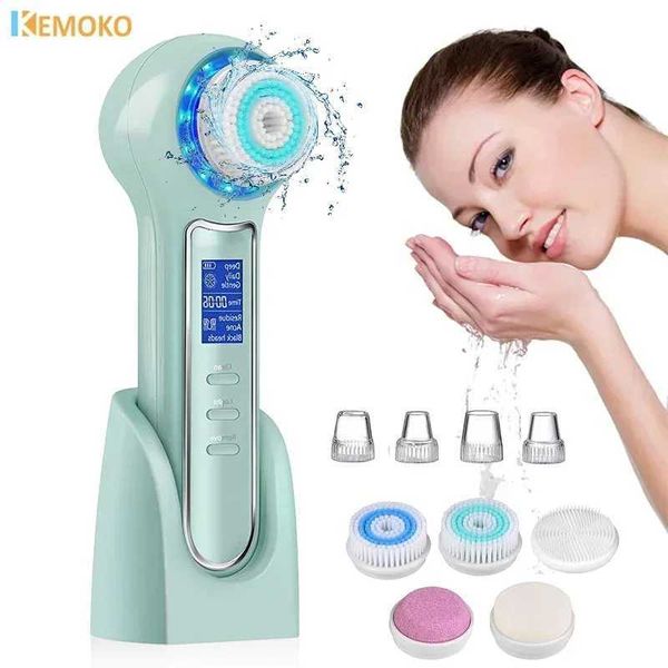 Electric Facial Cleansing Brush 4 IN 1 Blackhead Remover Pore Vacuum Cleaner Deep Cleaning Face Care Black Head Removal Machine Y240821