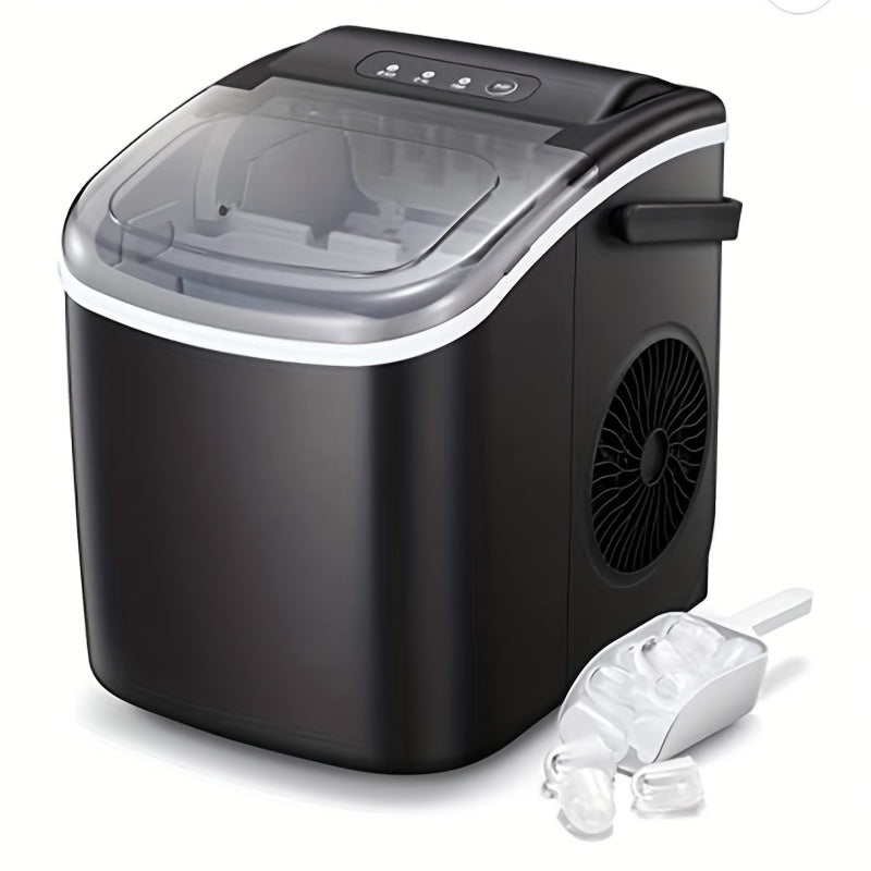 TEMU Desktop Ice Maker, 1.5l Detachable Water Tank, Produces 16 Ice Cubes In 5-18 Minutes, 24-hour Timer, Portable Ice Cube Maker, Comes With Ice