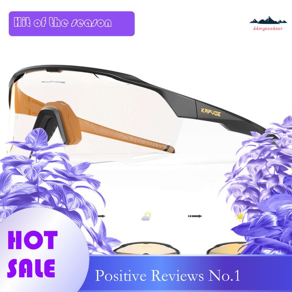 Ddmyoutdoor China Domestic Purple Golden Red Photchromic Cycg UV Protection MTB Bike Glasses Riding Driving Running Sports Eyewear