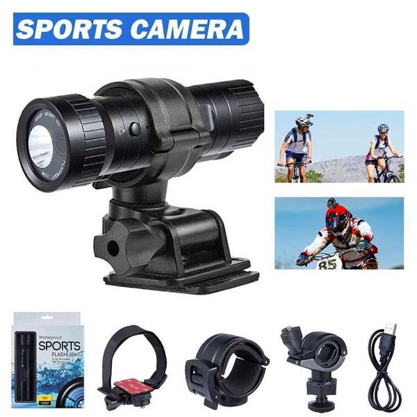 Sports Action Video Cameras 1080P HD Action Camera Outdoor Bicycle Motorcycle Camera Sports DV With Flashlight Compass Video DVR Dash Cam Fo