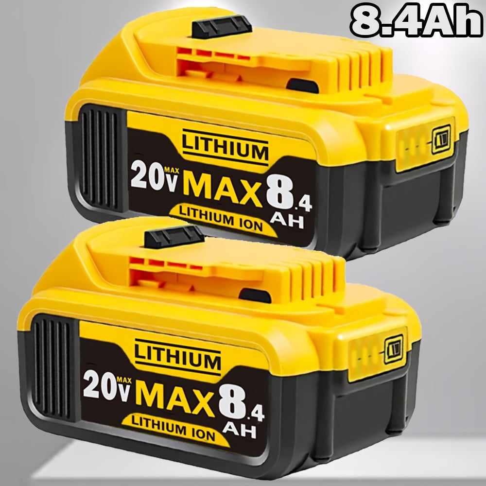 TEMU 2pack Dcb200 20v 8400mah Lithium Battery Replacement For 20v , For 20v Cordless Power Tools Dcb208,, Dcb201,dcb203, Dcb204,