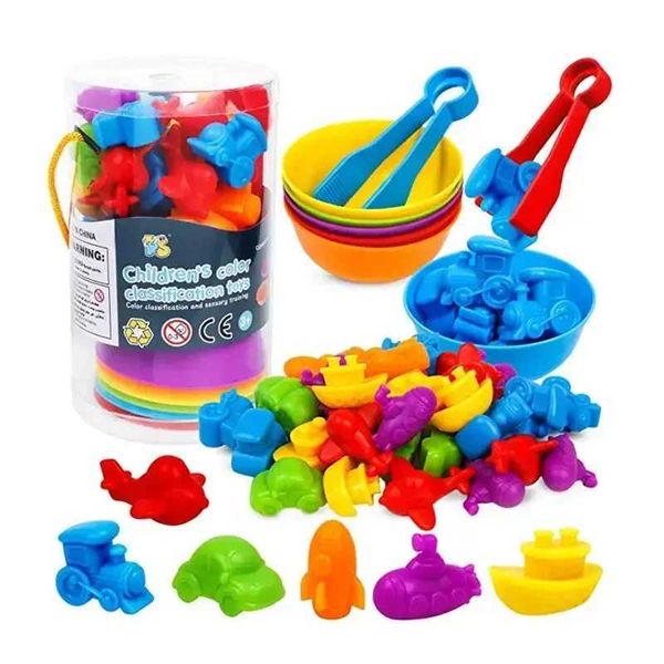 Rainbow counting animal transportation early education toys animal cognition Montessori mathematics teaching auxiliary kindergarten games W2