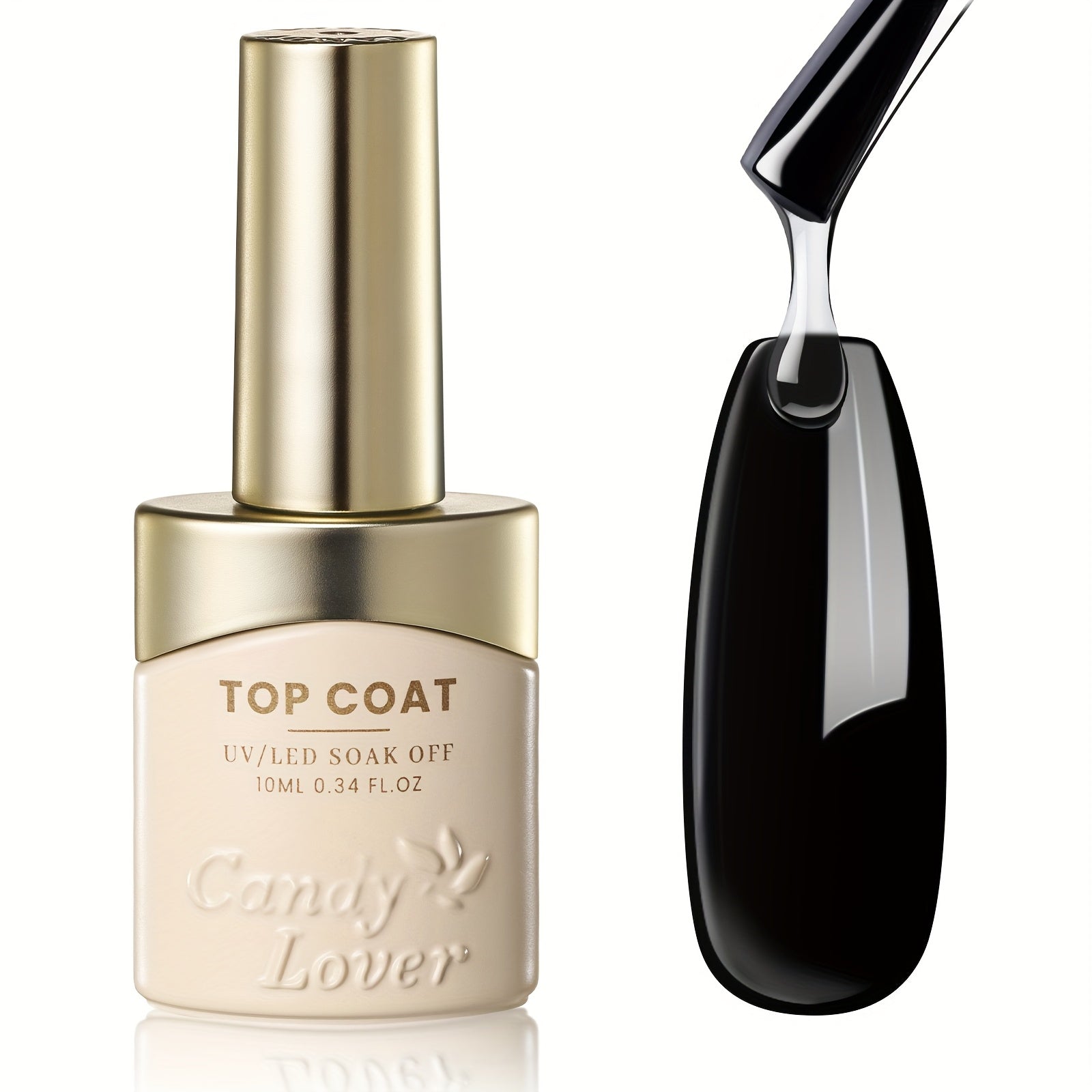 TEMU Glossy Gel , 10ml Clear Glossy No Wipe Gel Nail Polish Long Lasting Nail, Need-led Nail Lamp For Home Diy Gift And Nail Salon