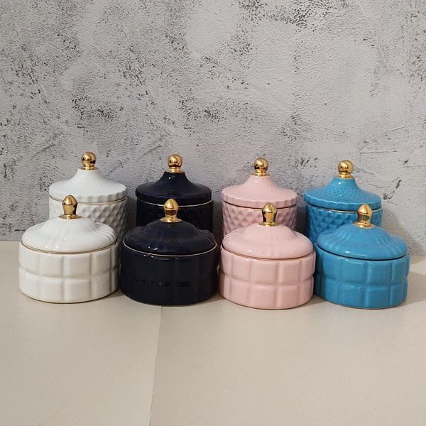 Food Savers Storage Containers Ceramic Sugar Jar Food Storage Bottle Candy Box Home Party Ornament Tank Kitchen Tools LA565 221202