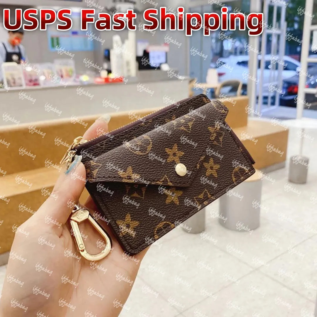 Fashion Designer Wallet Luxurys Women Short Purse Embossed Flower Letters Wallets Credit Card Holders Ladies Plaid Money Clutch Bags Holders Luggage