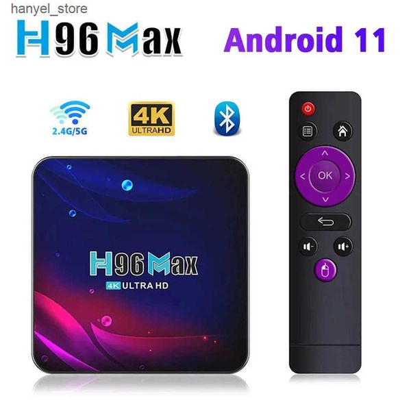 Android TV Box H96 Max V11 Smart TV Box Android 11 2GB 16GB Rockchip Quad Core 4K 3D Video BT4.0 4K Media Player 4G Dual WiFi Set Top Box L2
