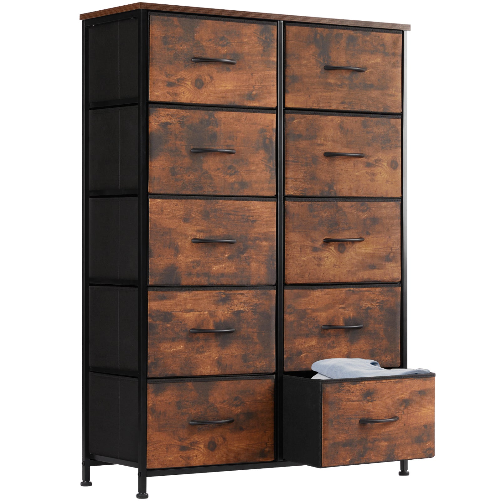 TEMU Storage Cabinet, With 10 Independent Storage Unit Drawer Storage Box, Hard Wood Tabletop Clothing Storage Cabinet, Used For Storing, Organizing