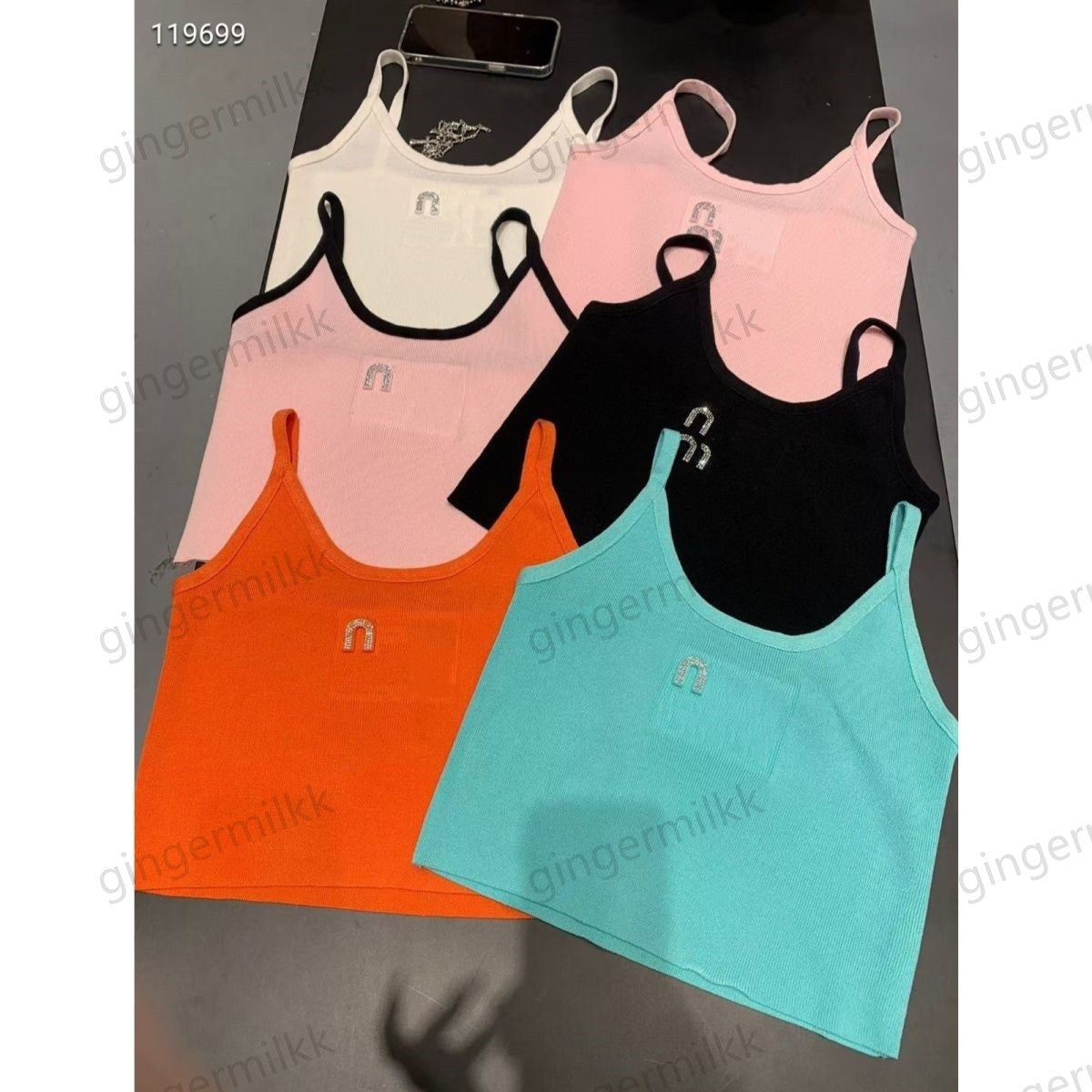 Women&#039;s Tanks & Camis Designer Tops Party Crop Embroidered Tank Top Spring Summer BacklessTop Quality