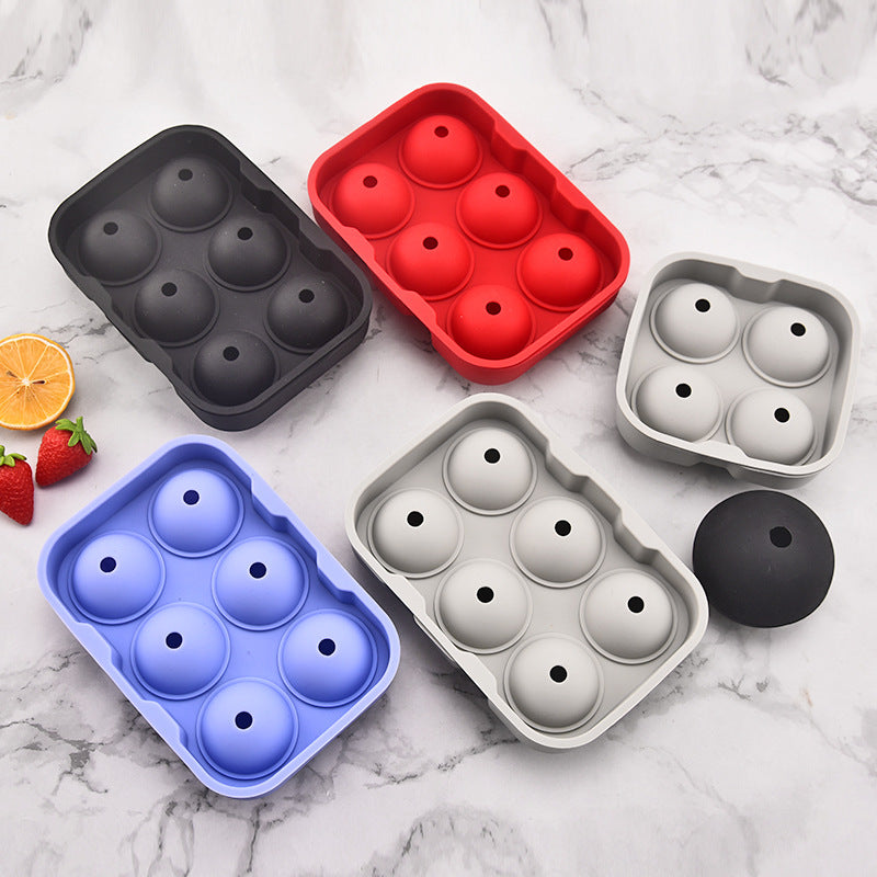 Reusable Silicone ice hockey puck mold with Four- Six Compartments Perfect for Crafting Customized Frozen Beverages at Home